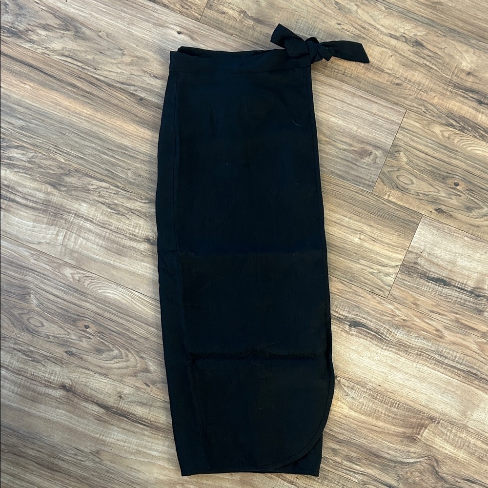 Handmade linen wrap skirt